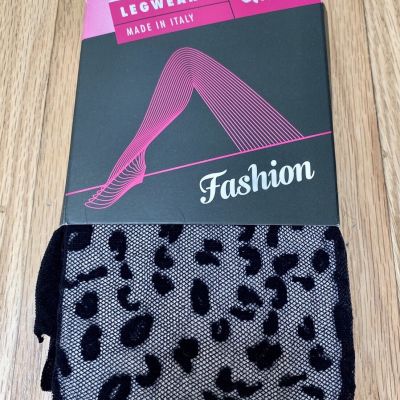 Gipsy Leopard Mesh Tights Fishnet Animal Print Pattern Medium / Large